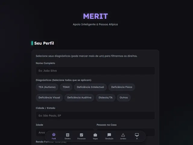 Interface do MERIT IA